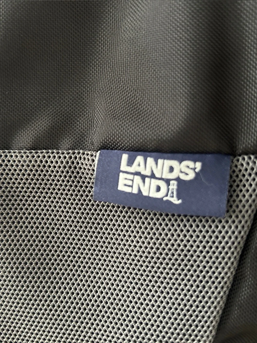 Land’s End Black and Gray Drawstring Gym Sackpack